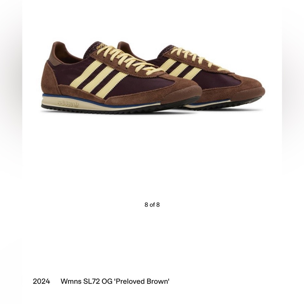 Adidas SL72 OG women sneakers maroon and pre loved brown.  Women’s US 8.5